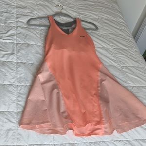Nike Peach salmon pink tennis dress super cute fit and flare small 👗 drifit